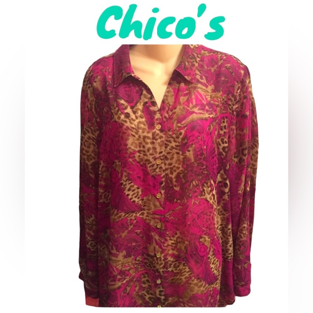 Chico’s button down top/w measurements
